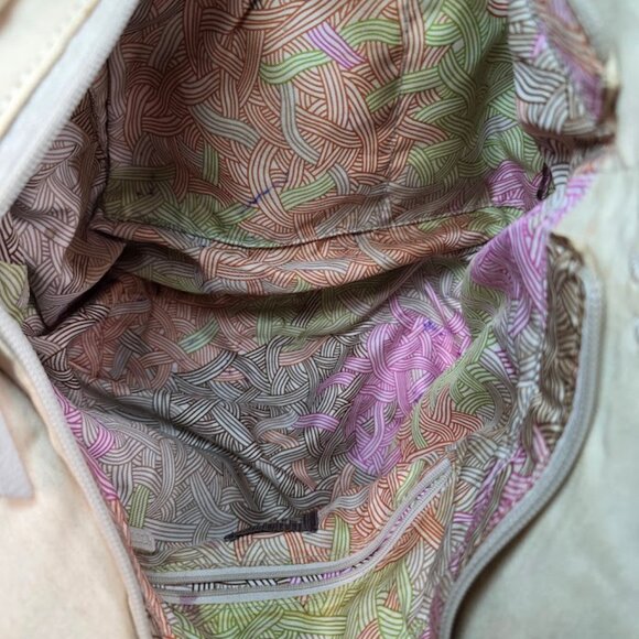 The Sak Genuine Leather Handbag Purse Ivory with Brown Straps - Picture 9 of 16